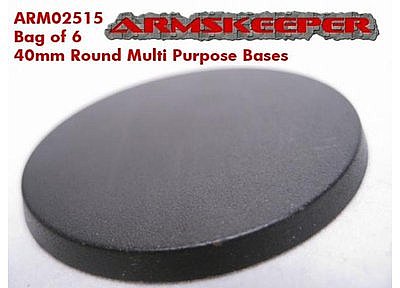 ArmsKeeper Bases: 40mm Round Multi Purpose Bases (6) 