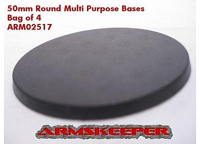 ArmsKeeper Bases: 50mm Round Multi Purpose Bases (4) 