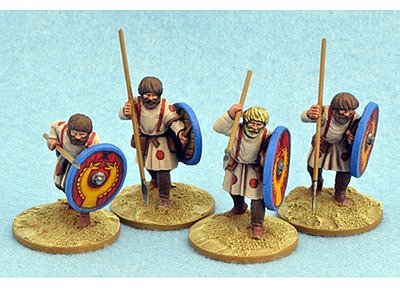 LR14 Late Roman Unarmoured Infantry (advancing) (4) 