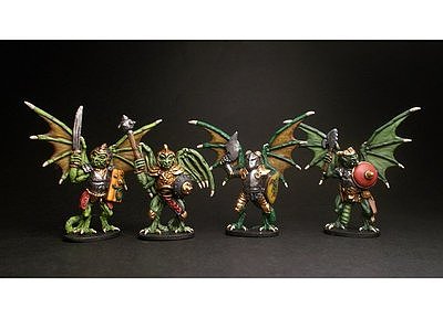 Drakonian Armoured warriors, one hand weapons 