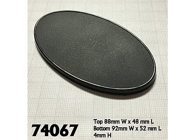 74067: 90mm x 52mm Oval Gaming Base (10) 