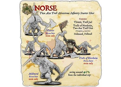 Norse Two Axe Troll Monstrous Infantry Starter Host  