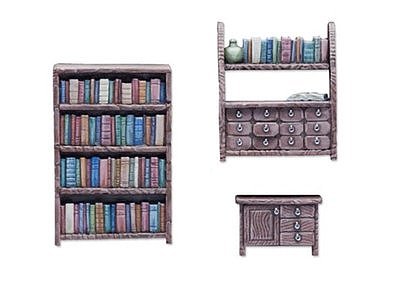 Bookshelfs & Commode Set (3) 