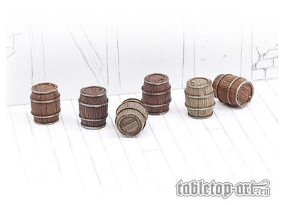 Wooden Barrels Set 1 - Small Barrels (6) 