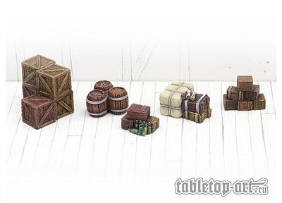 Stacked Boxes And Barrels - Set 1 (5) 