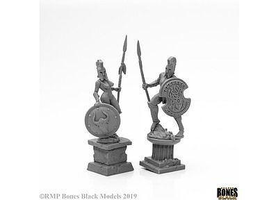 44126 Amazon and Spartan Living Statues (Bronze) 