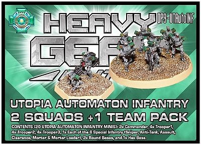 Utopia Automaton Infantry 2 Squads + 1 Team Pack 