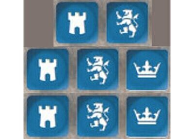 SD18 SAGA Medieval Dice - (Blue) (Age of Chivalry) (8) 