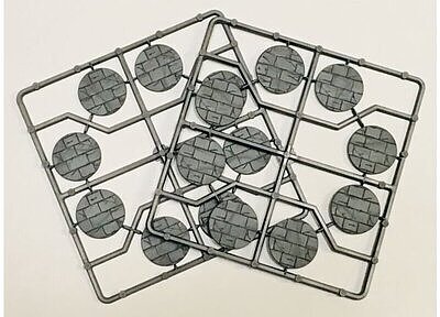 30mm Diameter Paved Bases (Gray) 